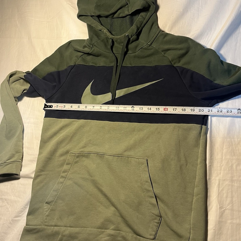 Nike Mens Size Medium Light Green Dri Fit Pullover Training Hoodie with Pocket - Picture 4 of 9